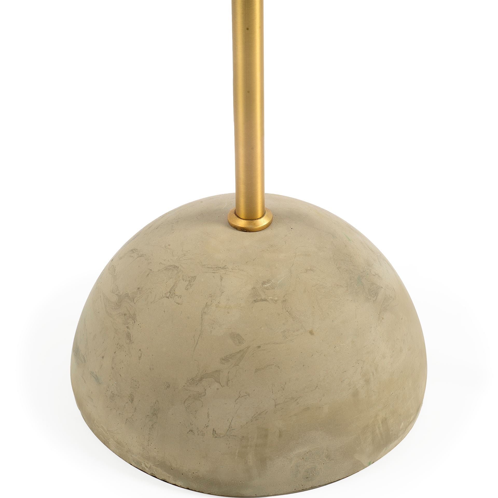 Denmark (55.1"H) Black/Gold Concrete Base Metal Shade Floor Lamp - Central Designs