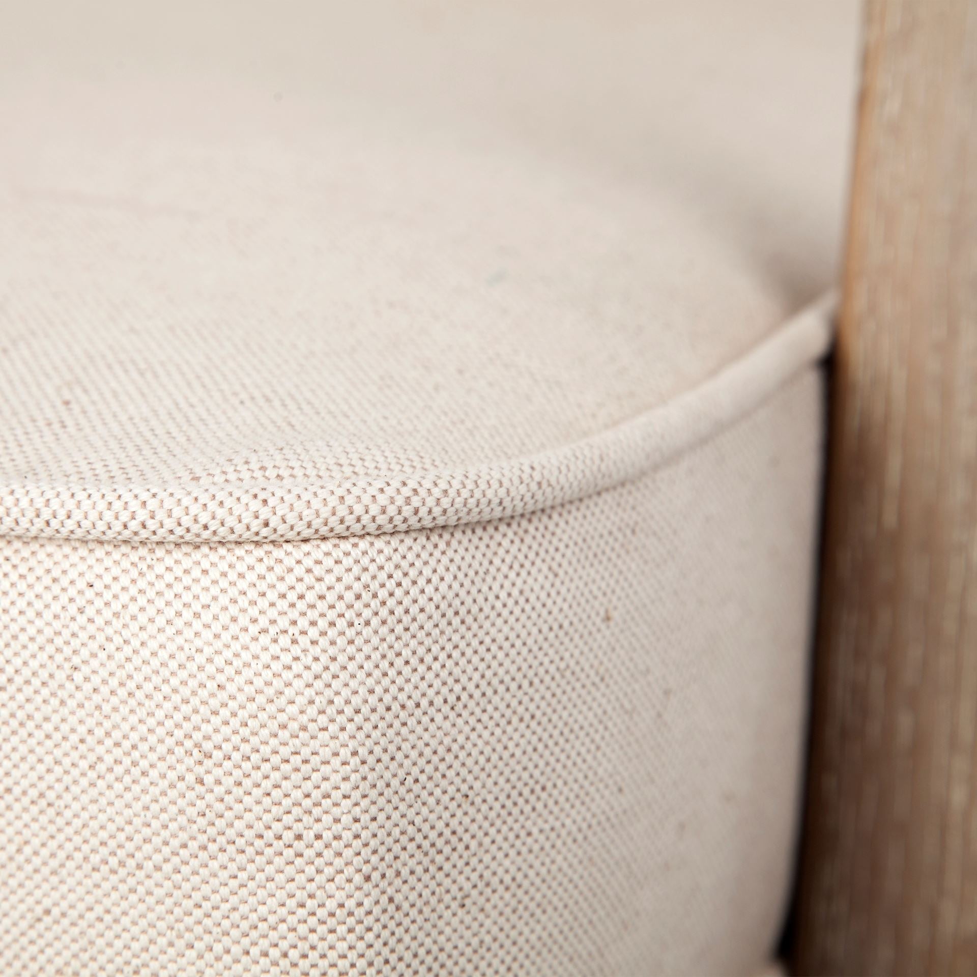 Harman II Off - White Fabric Seat w/ Wood Frame Accent Chair - Central Designs