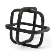 Willem I 9L x 9W Black Metal Open Cube Decor Object