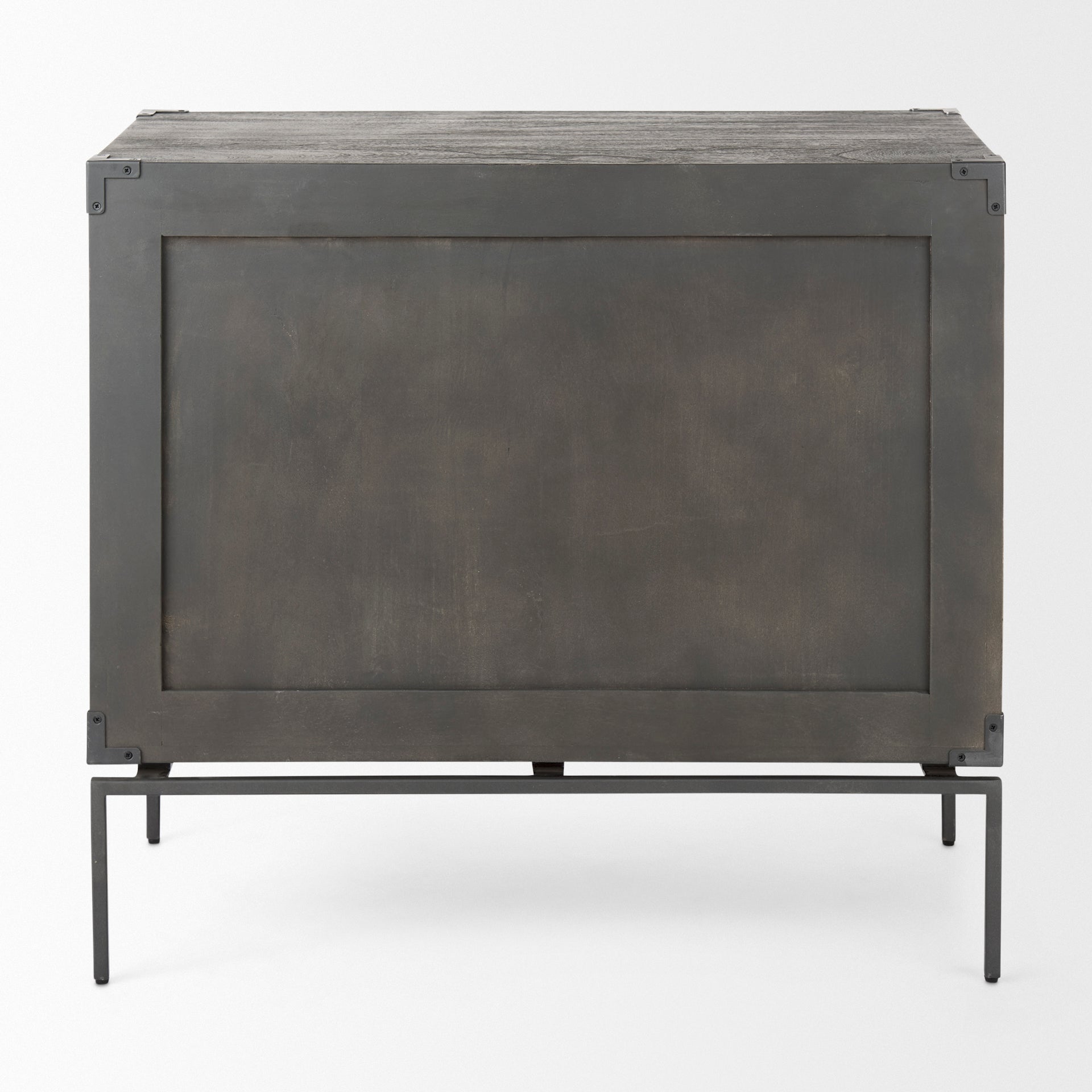 Ward 34L x 18W Brown Wood and Iron 3 Drawer Accent Cabinet - Central Designs