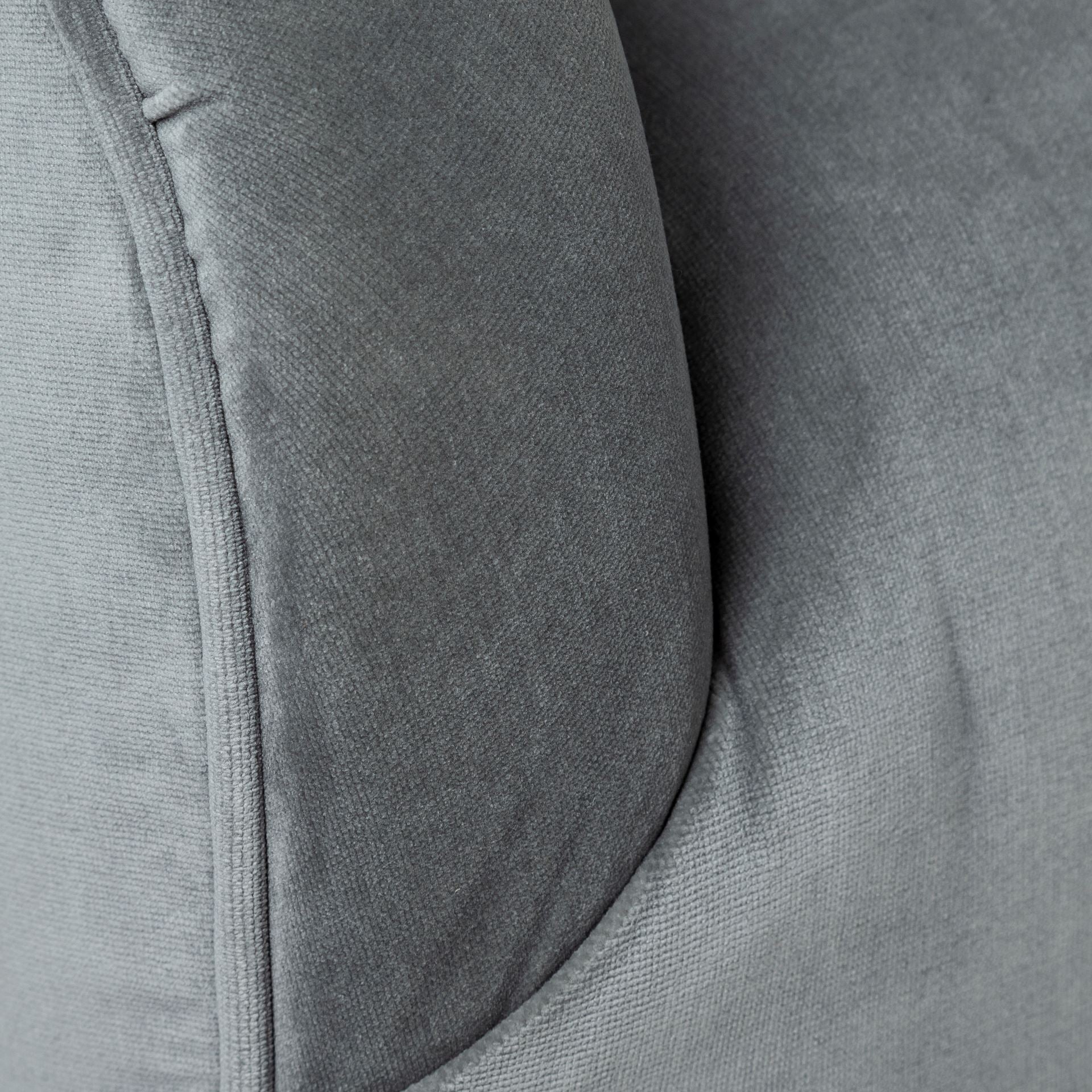 James II Gray Blue Velvet Covered Seat w Gold Swivel Base Accent Chair - Central Designs