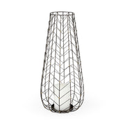 Petiole II Large Gold Toned Metal Table Candle Holder