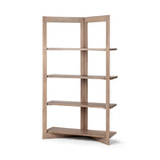 Turnbull I 42L x 16W x 72H Light Brown Wood Four Shelf Shelving Unit