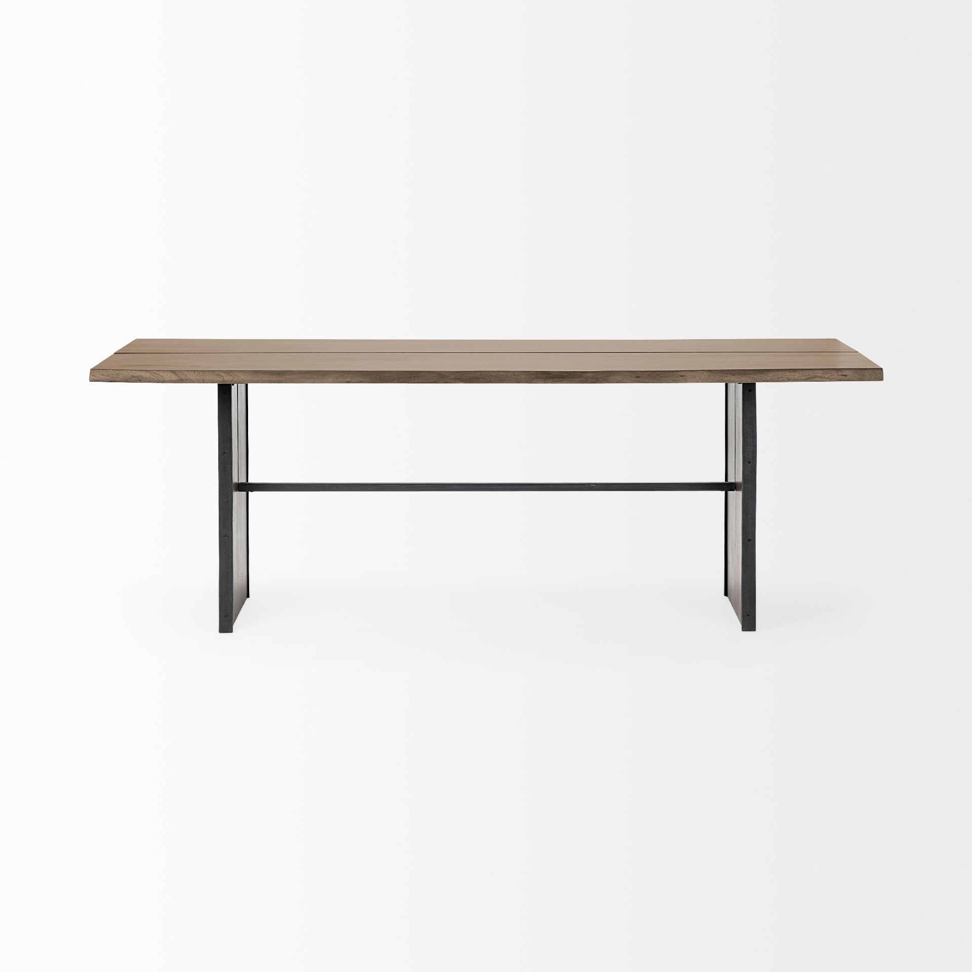 Ledger III 84x38 Brown Solid Wood Top & Base Dining Table