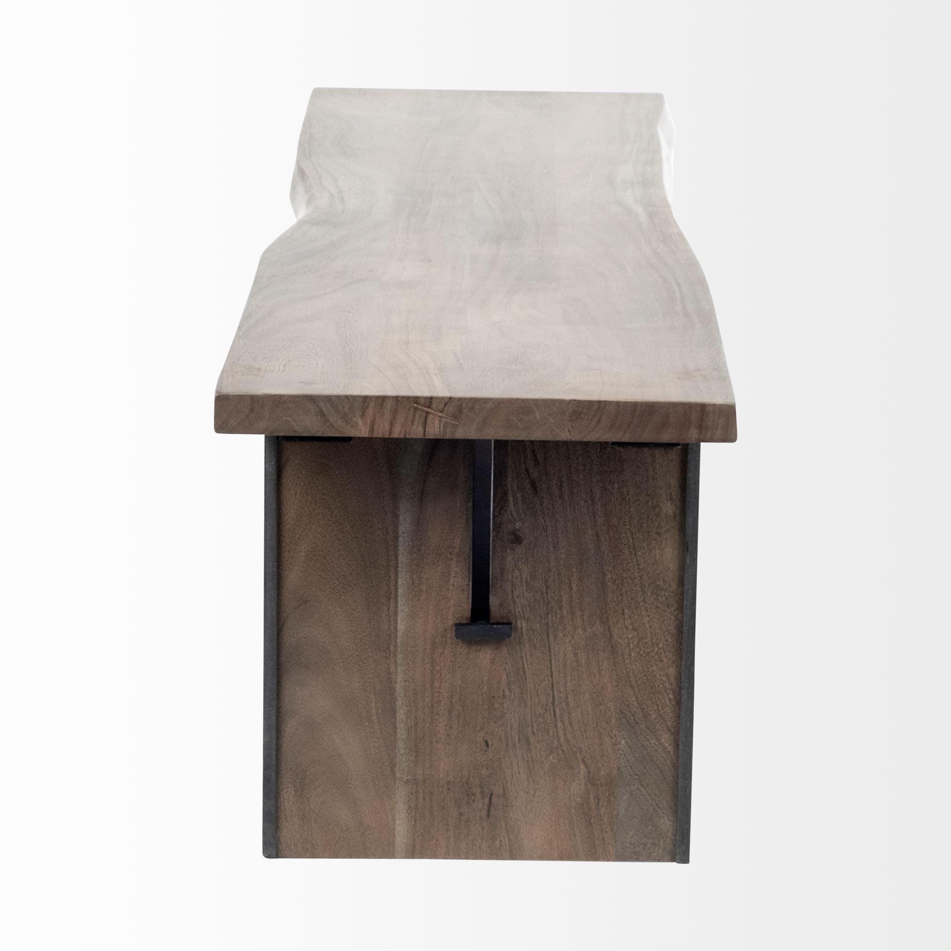 Ledger I 70L x 17W Brown Live-Edge Wooden Dining Bench