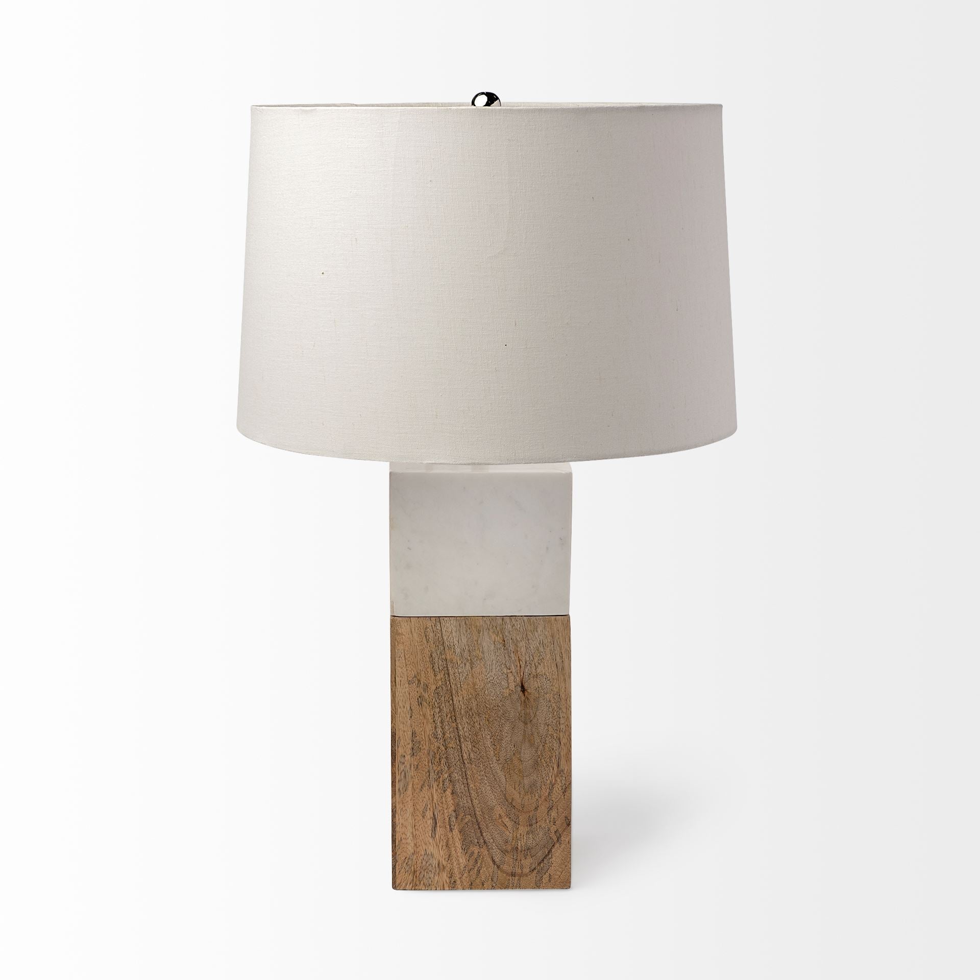 Woodrow (22.3"H) Light Brown Wood w/ White Accent Table Lamp