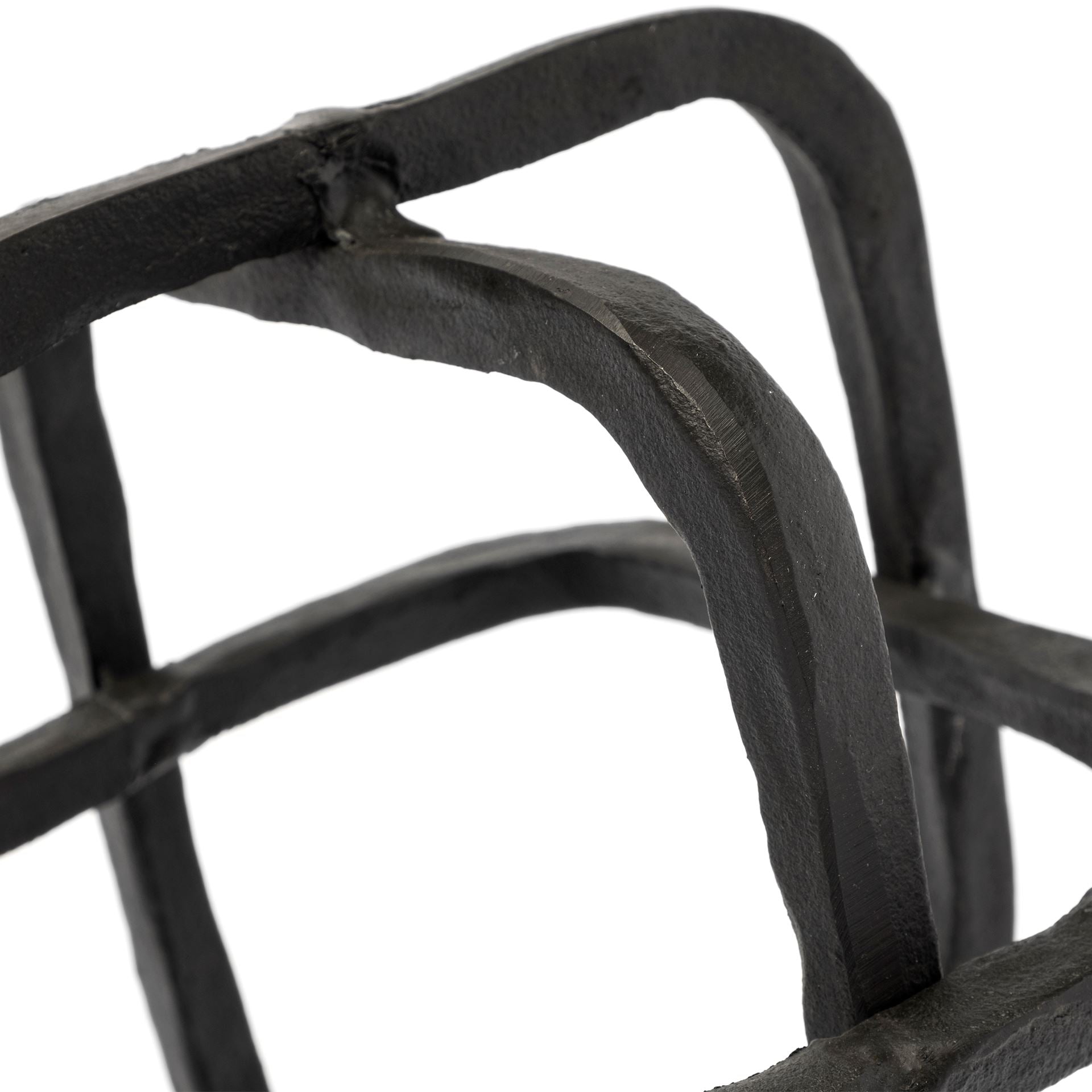 Willem I 9L x 9W Black Metal Open Cube Decor Object