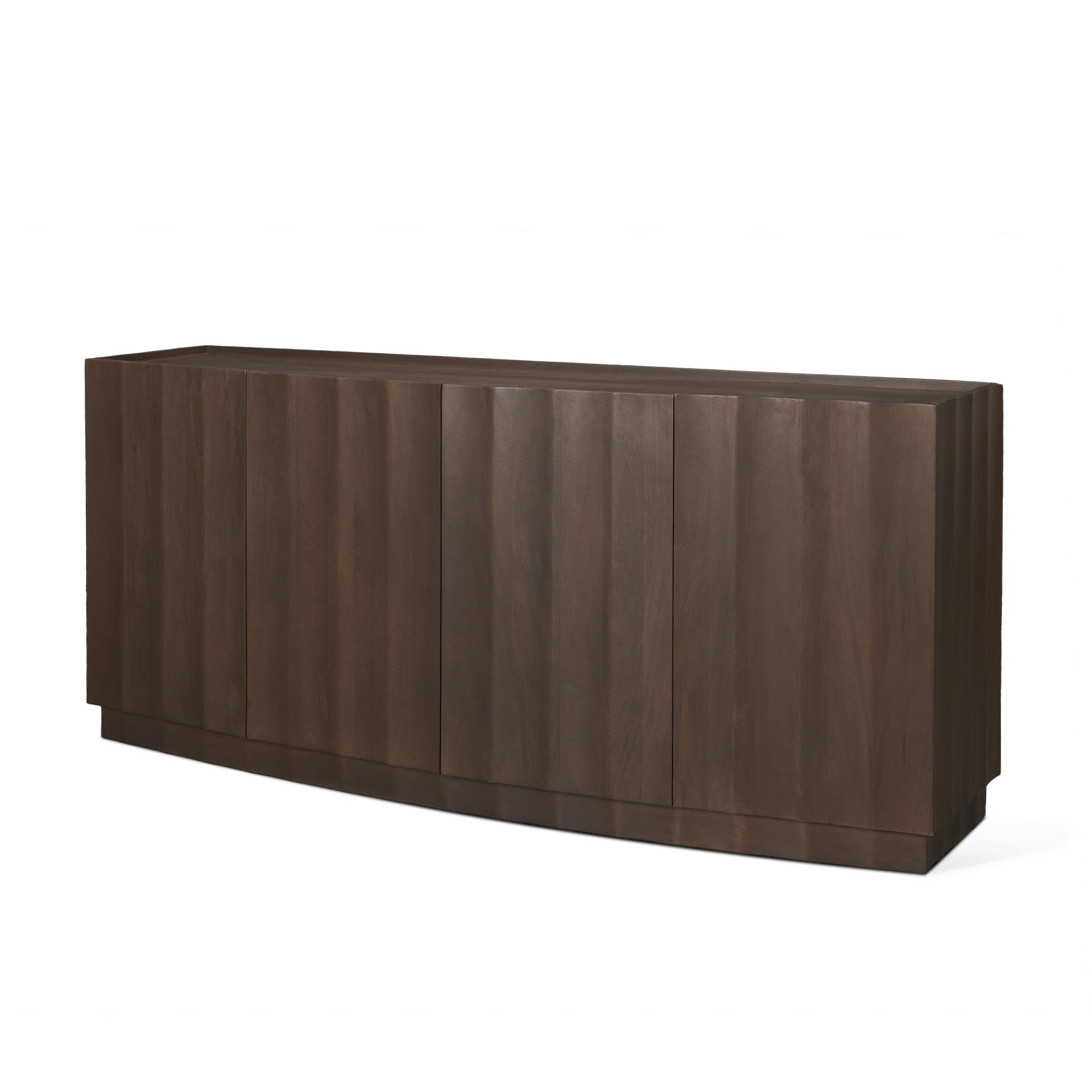 Swanson Dark Brown Wooden Scalloped Sideboard - Central Designs