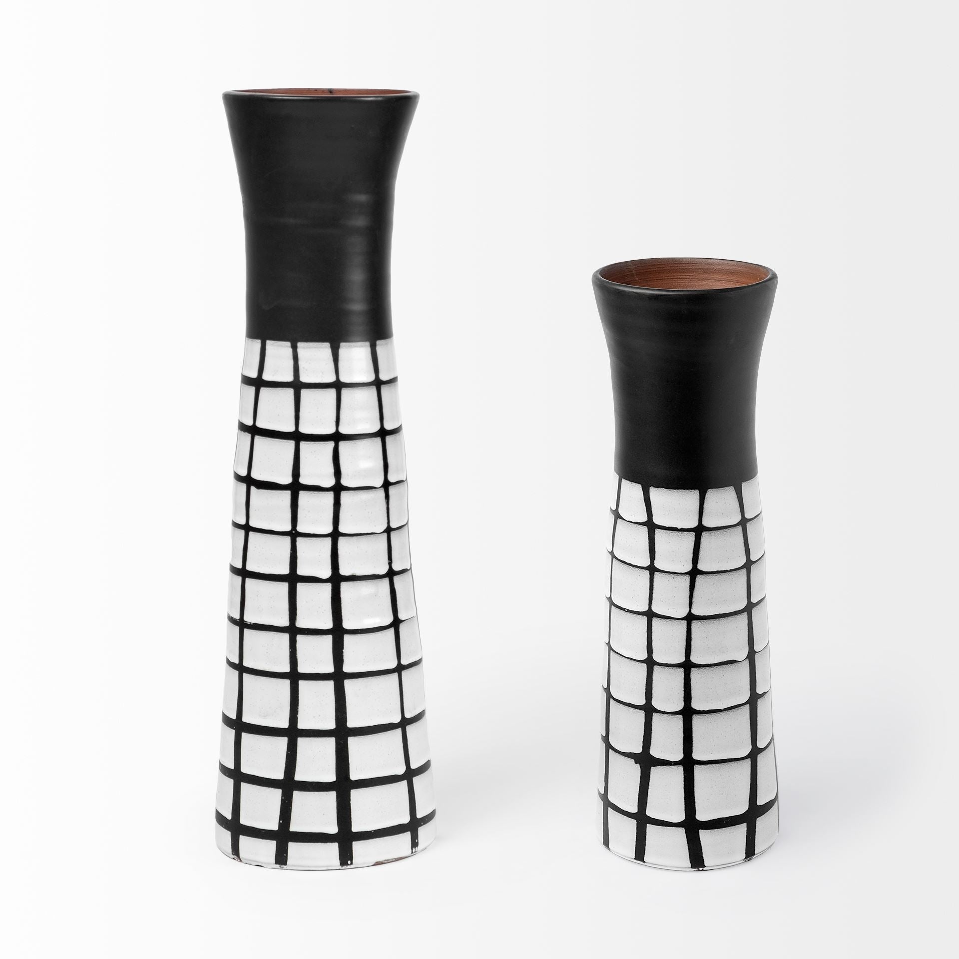 Luanda Small Black/White Large Ceramic Vase