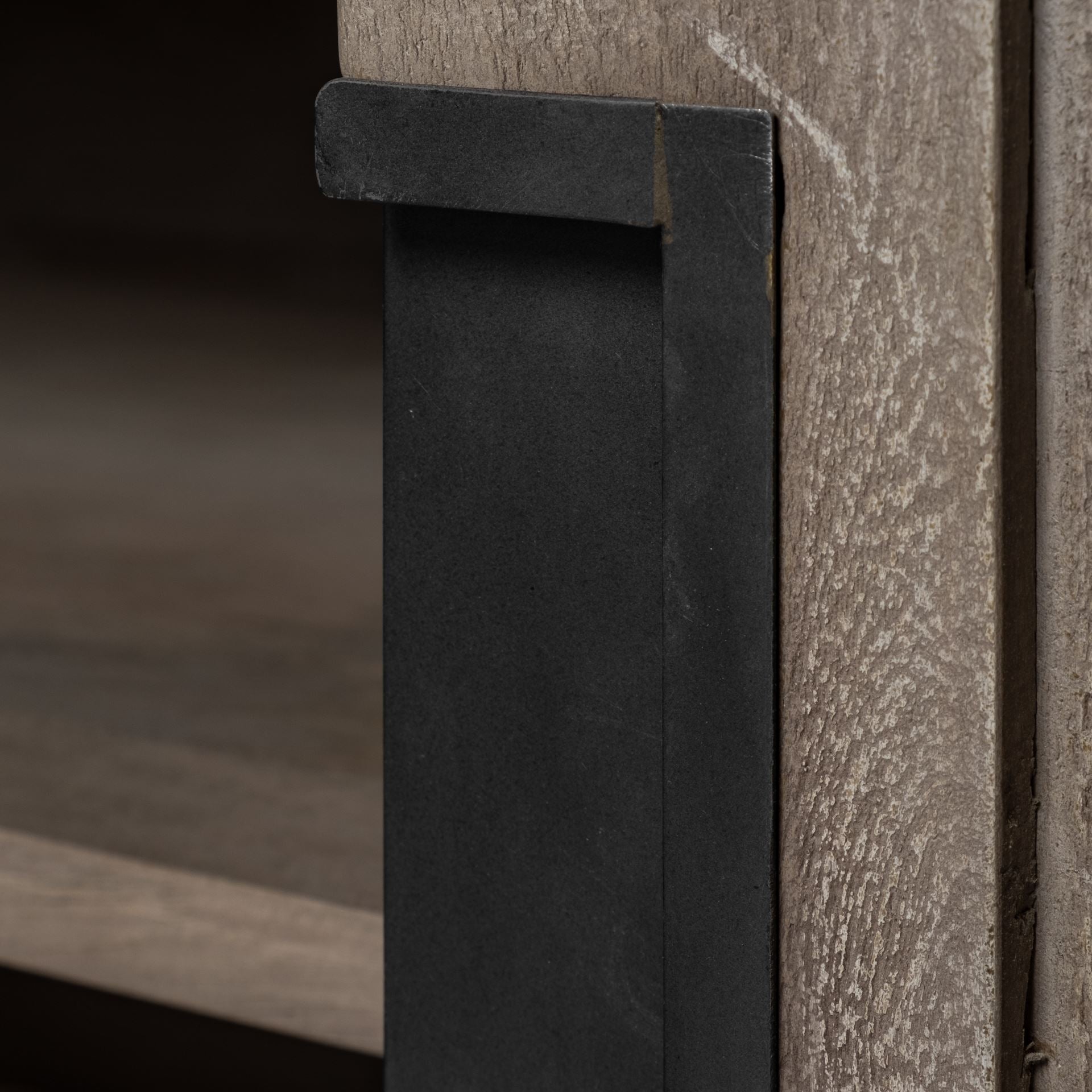 Braxton II Light Brown Wood and Iron Three Shelf Shelving Unit 41.5L x 18.5W x 9 - Central Designs