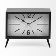 Lita Black Metal Rectangular Table Clock - Central Designs
