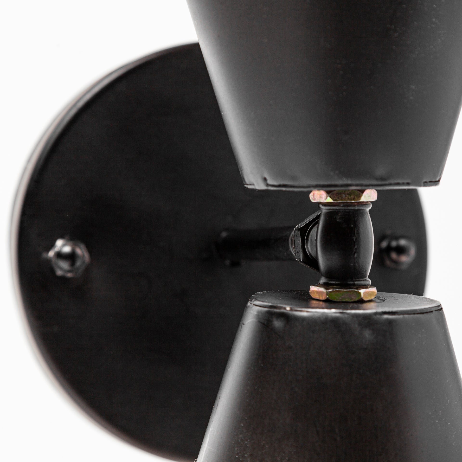 Eris II 7.3x12.6 Black Metal w/Gold Accent Double - Cone Wall Sconce - Central Designs