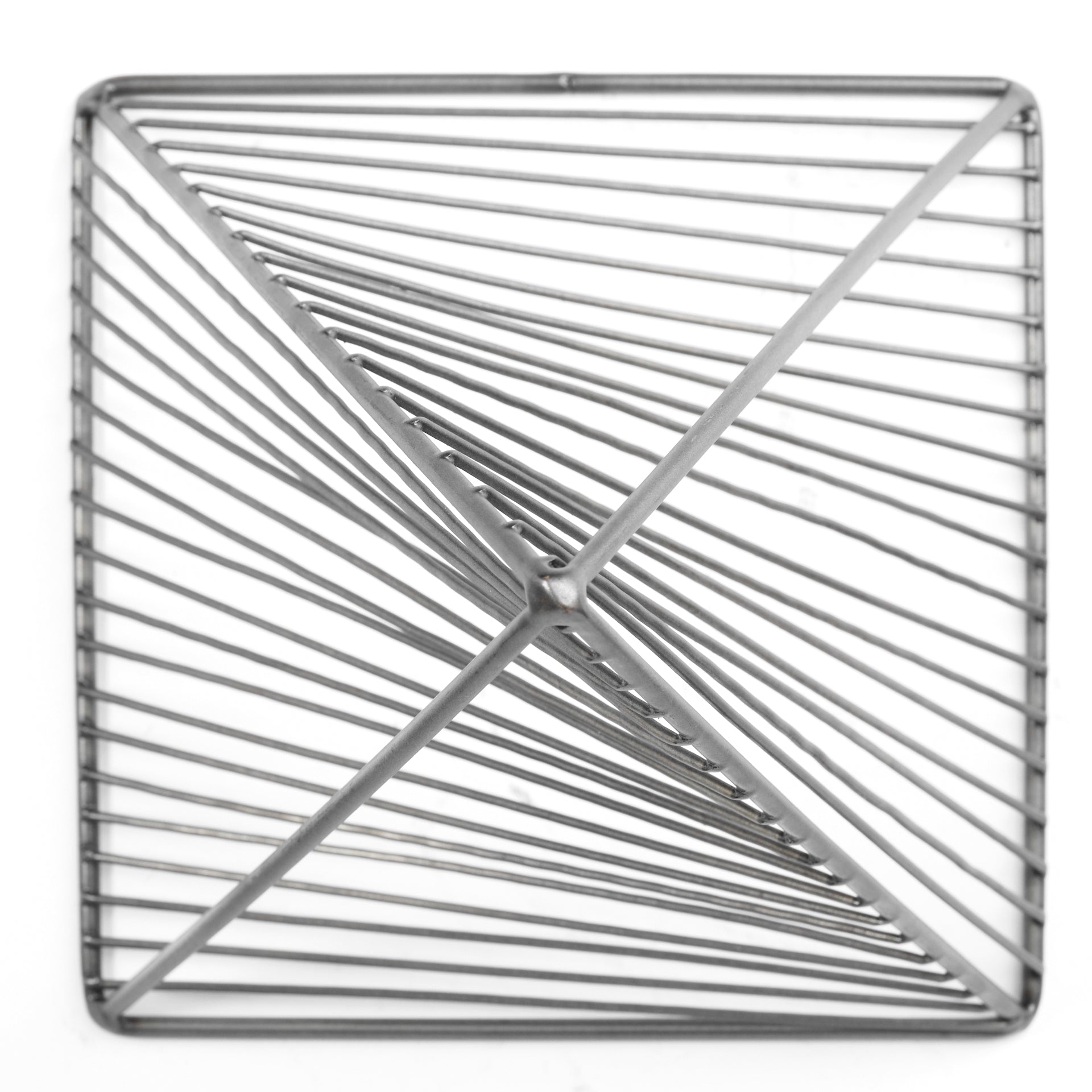Risley 8L x 8W Gray Metal Triangular Decorative Object