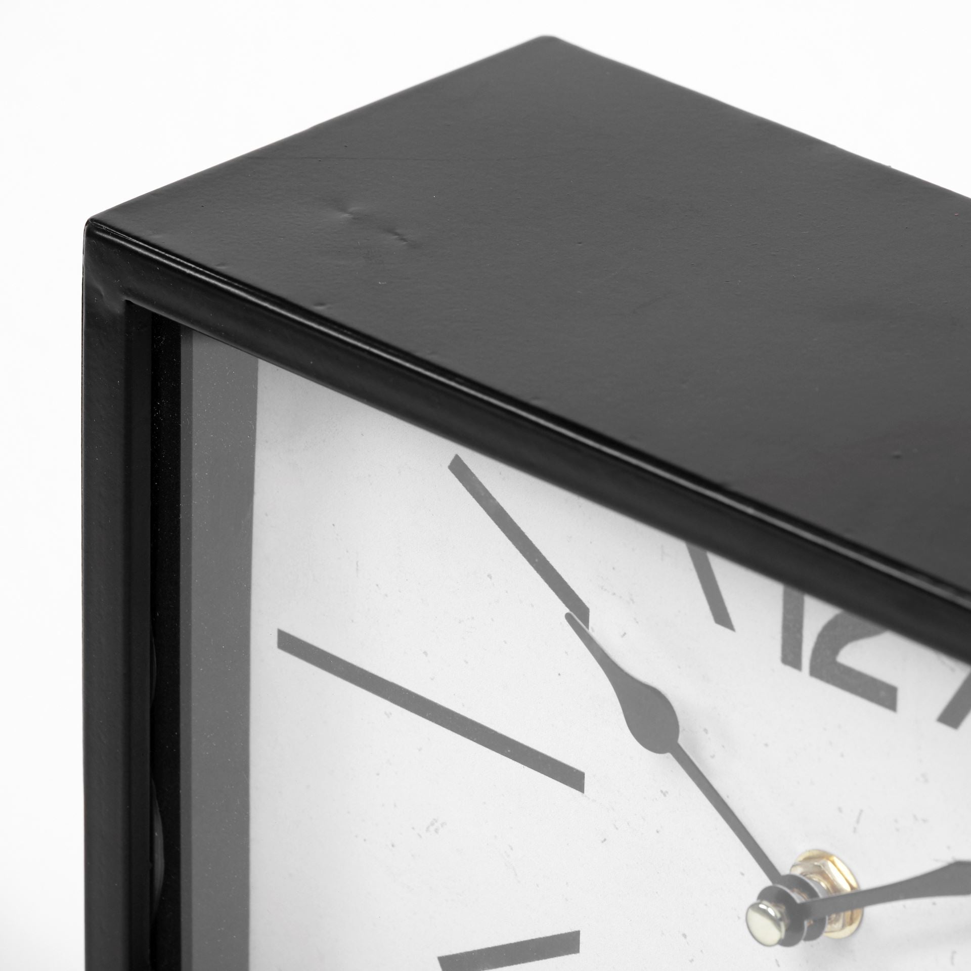 Lita Black Metal Rectangular Table Clock - Central Designs