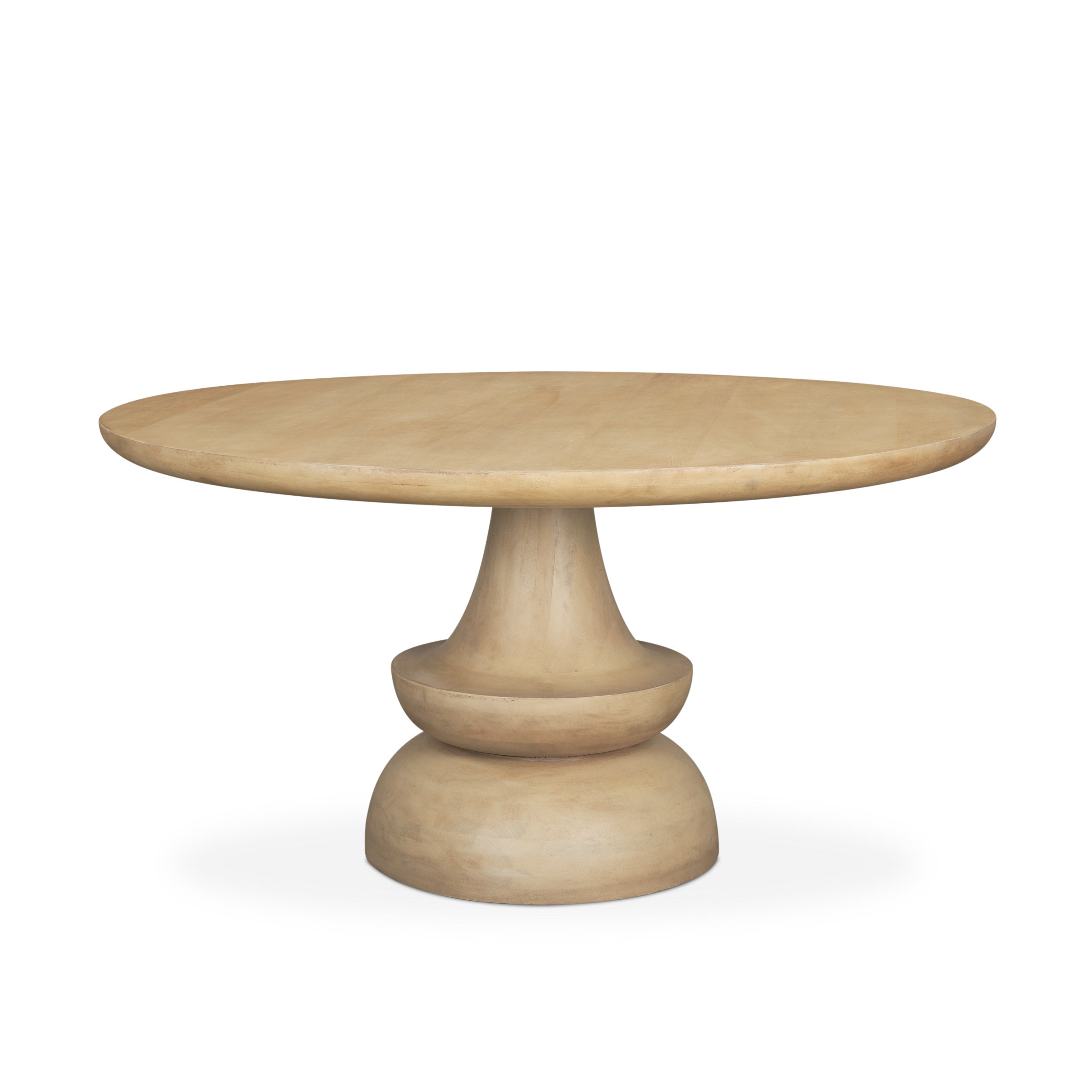 Crossman 60" Round Blonde Solid Wood & Base Dining Table