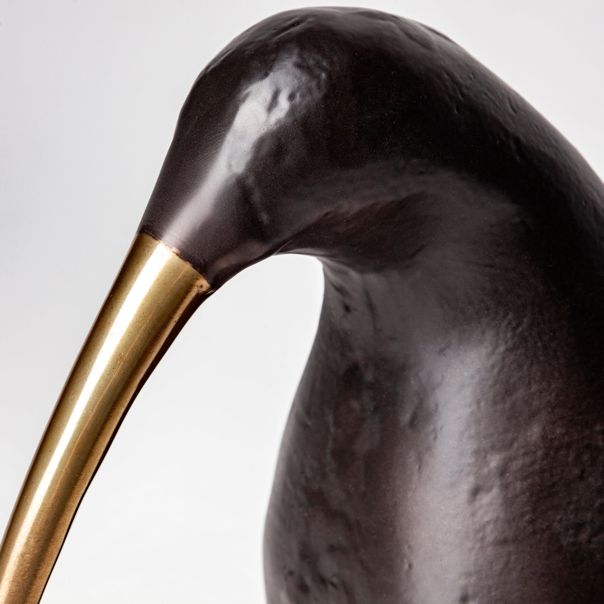 Dodo Kiwi 7L x 4W Black Cast Aluminum Mauritian Bird Sculpture - Central Designs