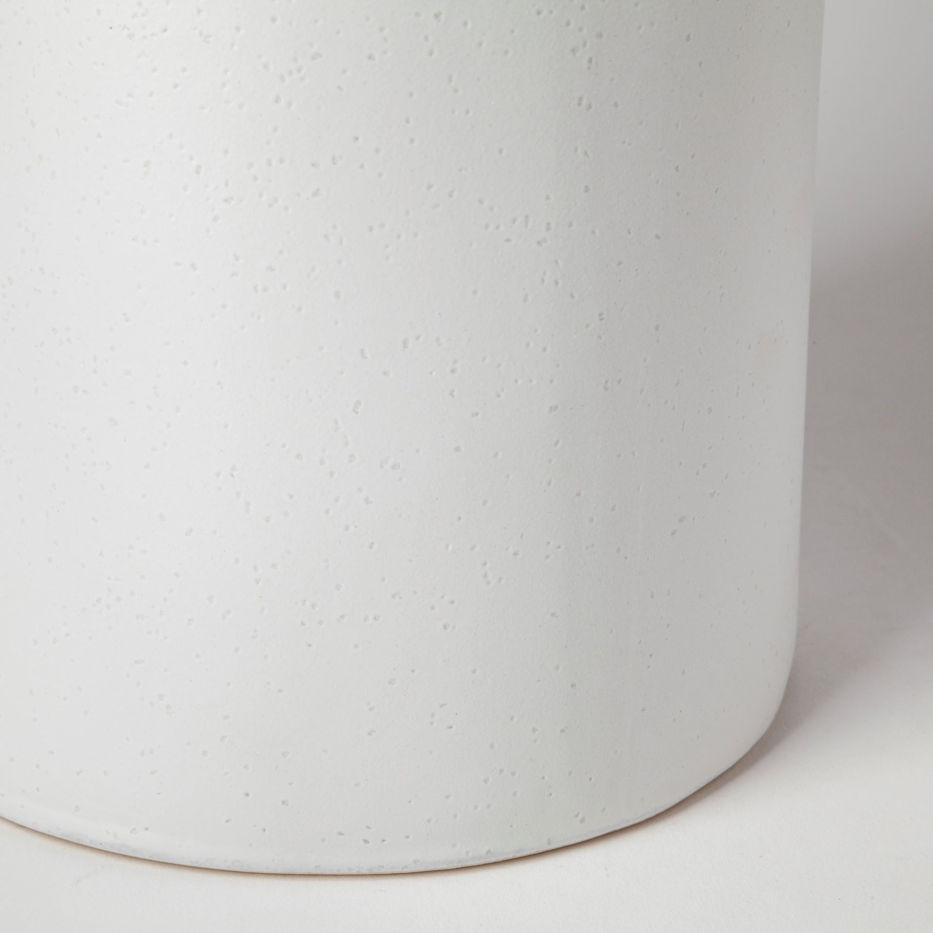 Kira I Small White Pinstripe Ceramic Vase - Central Designs
