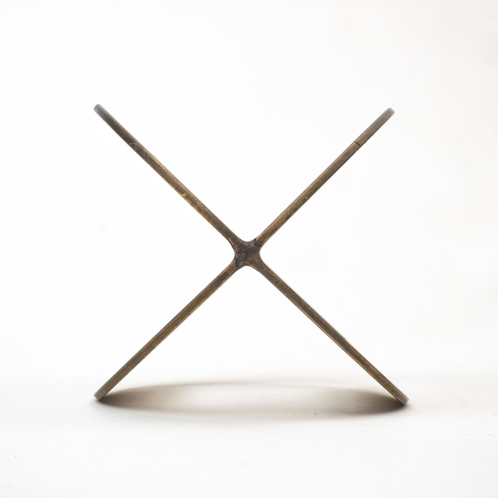 Cusco I (Small) 5L x 5W Gold Geometric Decorative Object - Central Designs