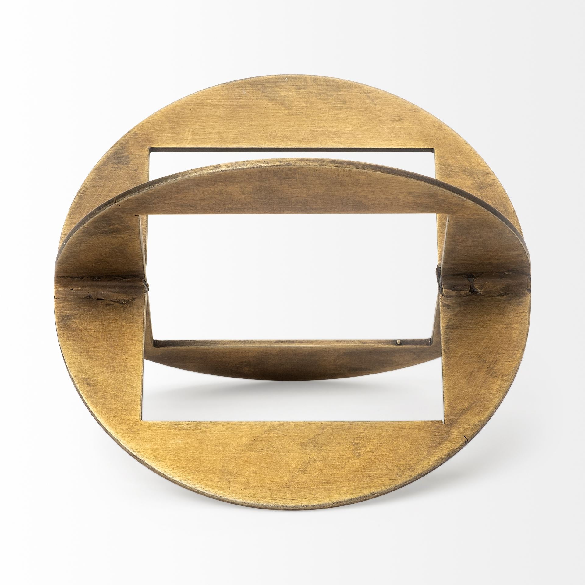 Cusco I (Small) 5L x 5W Gold Geometric Decorative Object - Central Designs