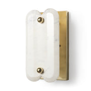 Stein 5L x 6W Gold W/ White Marble Shade Wall Sconce - Central Designs