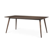Nicholas II 72x39 Brown Solid Wood Top Metal/Wood Leg Dining Table - Central Designs