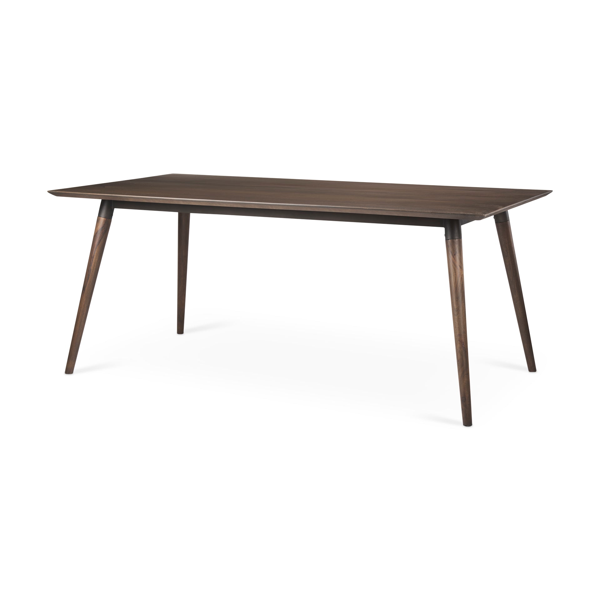 Nicholas II 72x39 Brown Solid Wood Top Metal/Wood Leg Dining Table - Central Designs