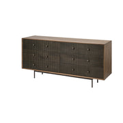 Grace 70Wx18.5Lx31.25H Two - Tone Brown Solid Wood 6 Drawer Sideboard - Central Designs