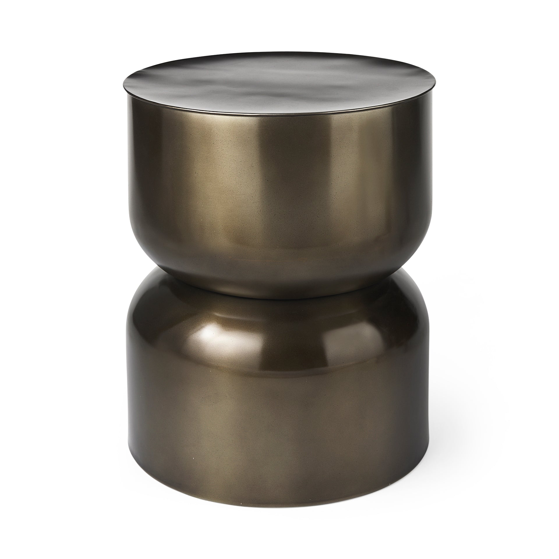 Catriona 17L x 17W x 20H Gold Accent Hourglass Table - Central Designs