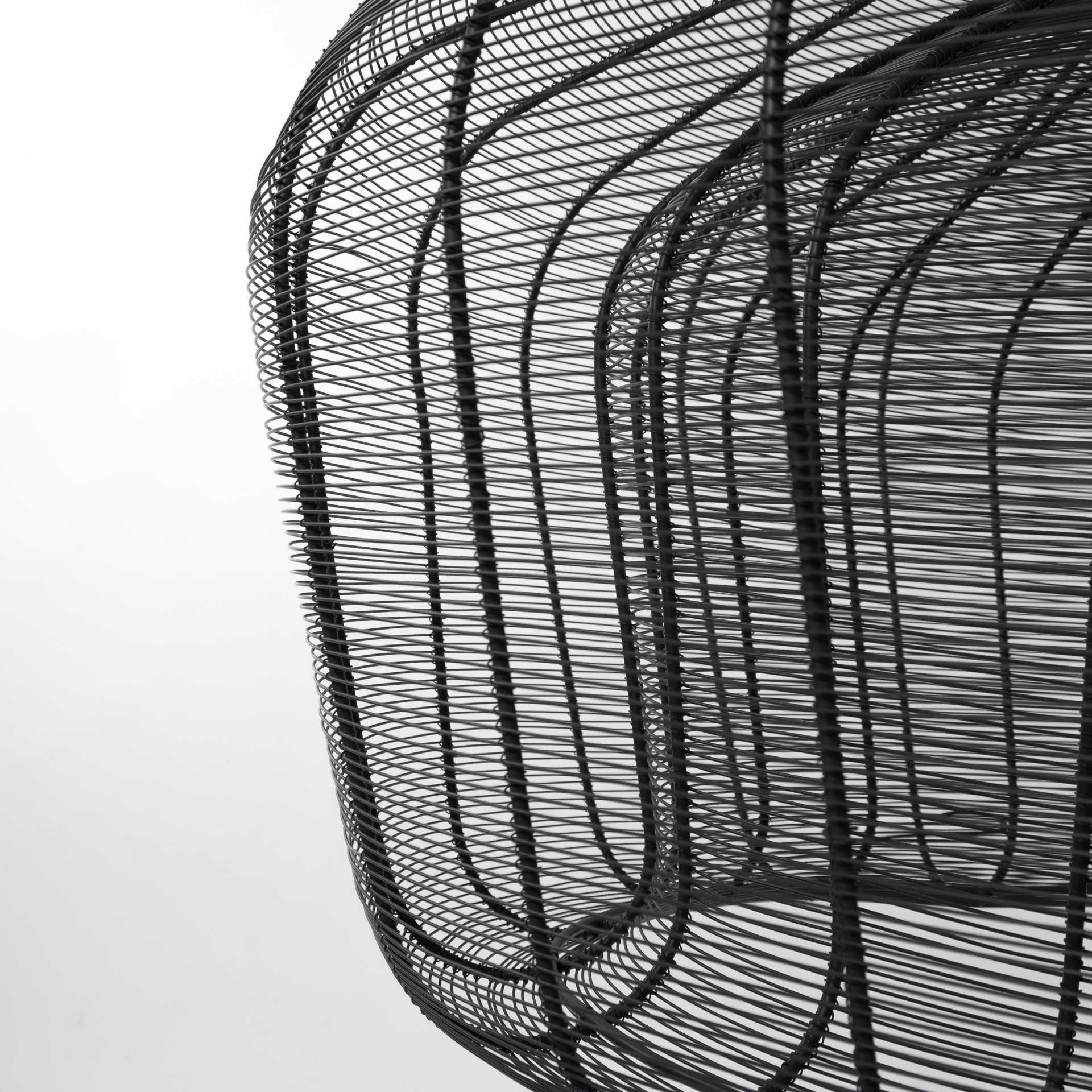 Camila (40"x31") Black Metal Mesh - Style Four Bulb Chandelier - Central Designs