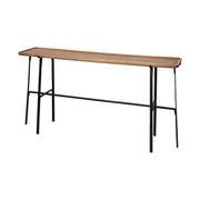 Helios II 60L x 14W x 29H Rectangular Brown Raised Edge Top Console Table - Central Designs