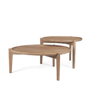 Cleaver (Set of 2) 40" & 31" Round Brown Solid Wood Nesting Coffee Tables - Central Designs