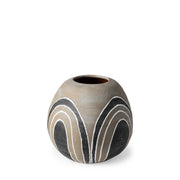 Cove Small Brown/White Ceramic Vase - Central Designs
