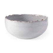 Larsen 13L x 13W White Ceramic Large Decorative Bowl - Central Designs