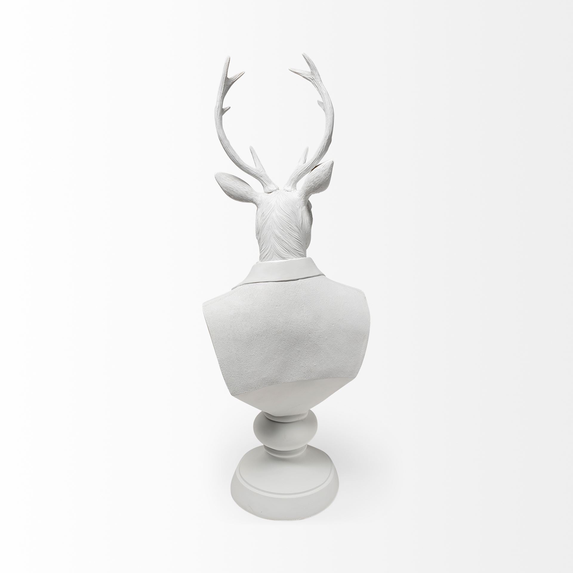 Mozart 8L x 6W White Resin Deer In A Suit - Central Designs