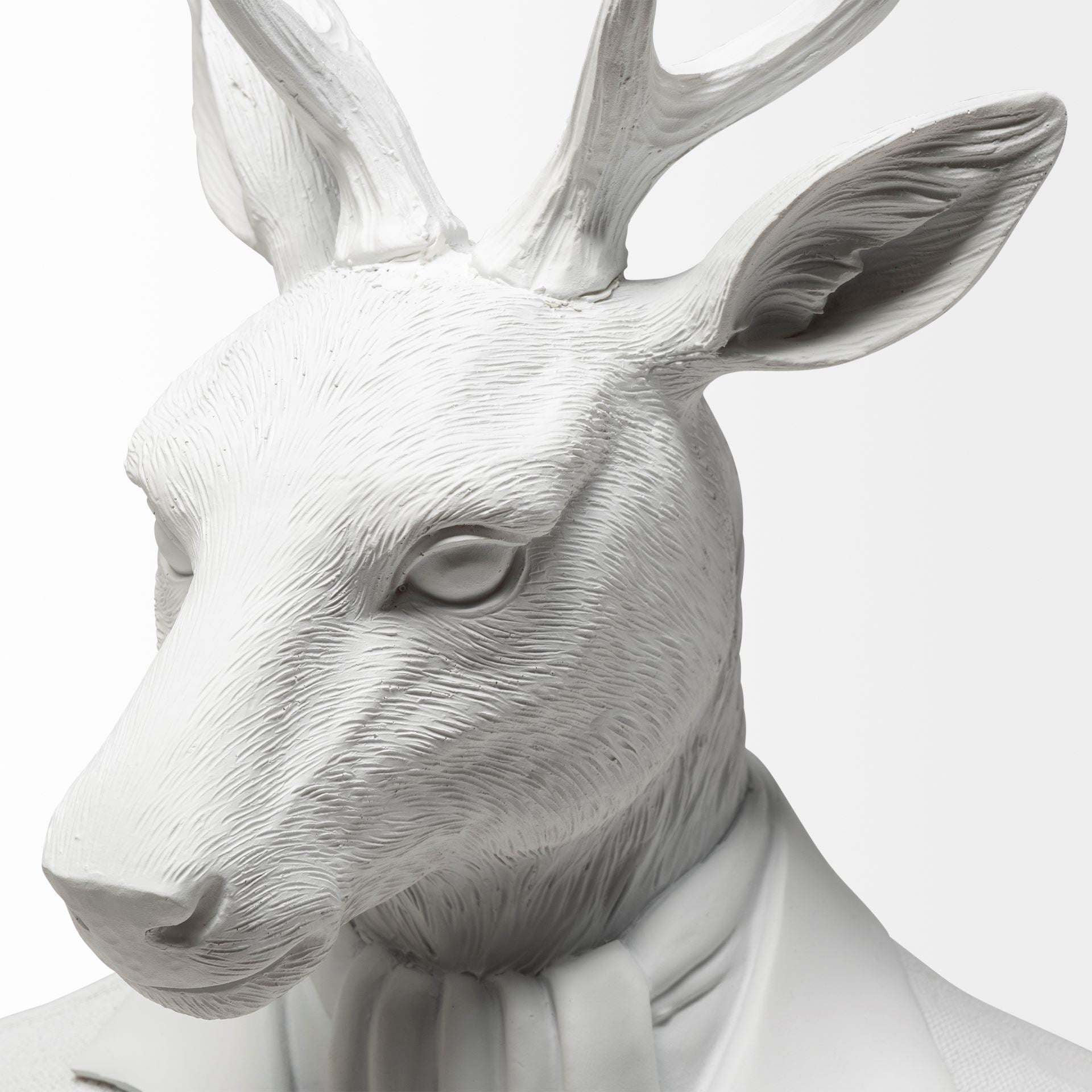 Mozart 8L x 6W White Resin Deer In A Suit - Central Designs