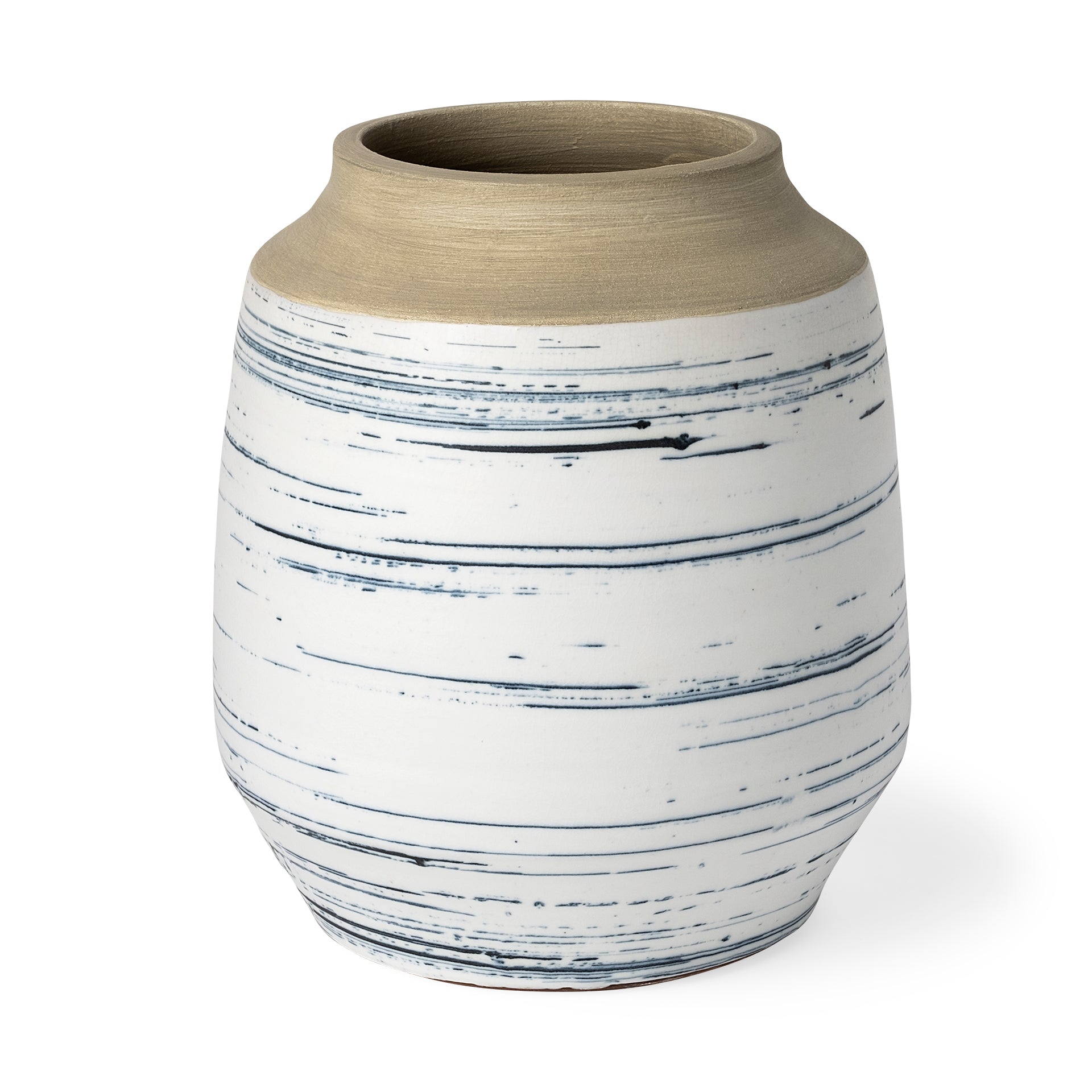 Sonnett Tall White/Blue Ceramic Vase - Central Designs
