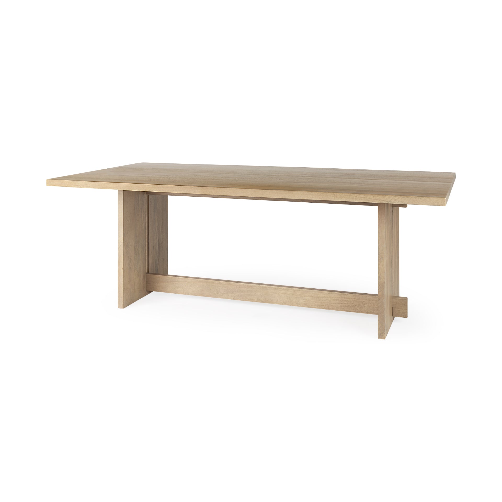 Aida 84L Light Brown Wood Dining Table - Central Designs