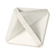 Sophia 5.5 L x 5.5 W x 8.5 H White Marble Decor Stand - Central Designs