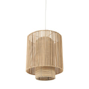 Aviario 14.2 L x 14.2 W x 14.2 H Natural Cane Cylindrical Pendant Light - Central Designs