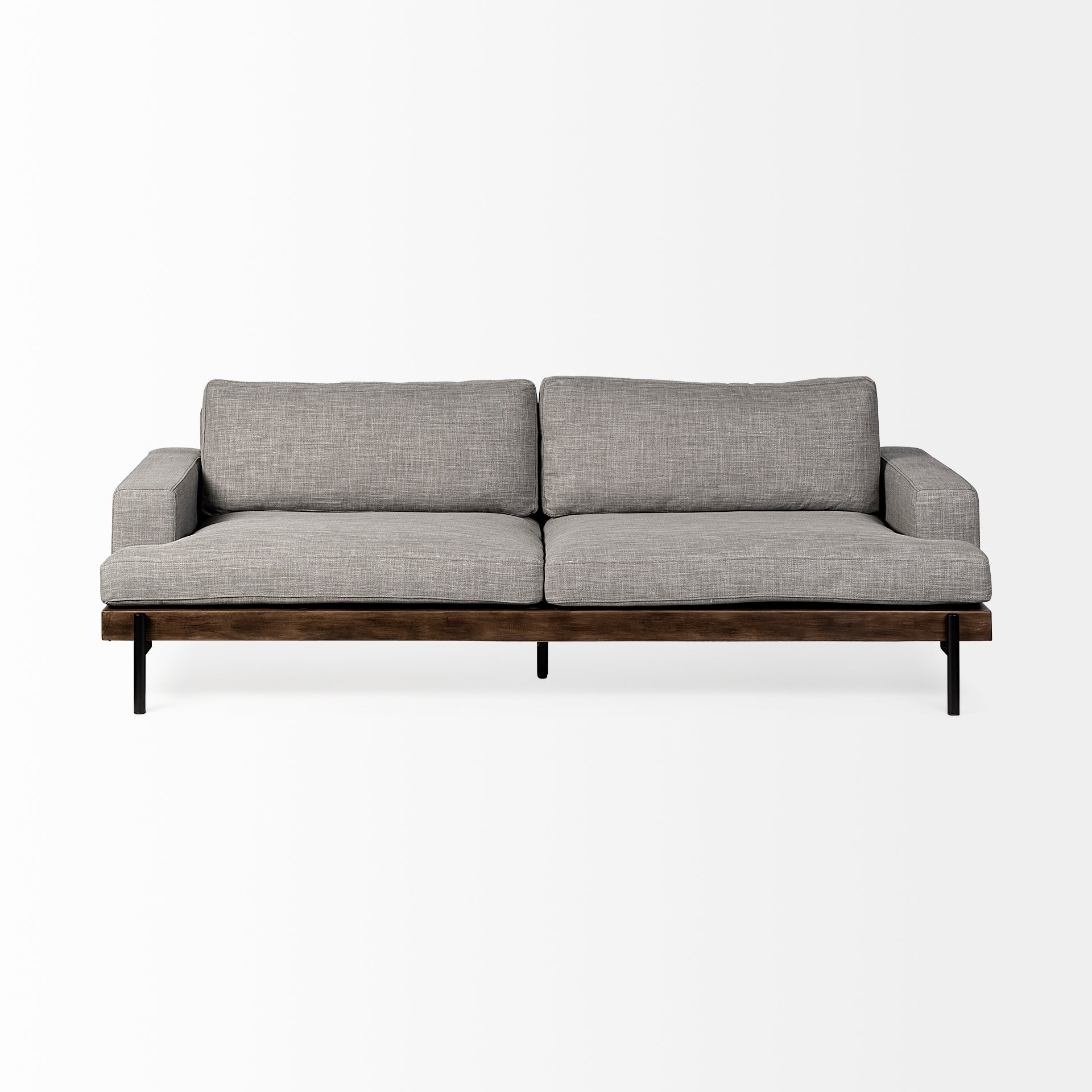 Colburne II 95" Gray Upholstered Three Seater Sofa