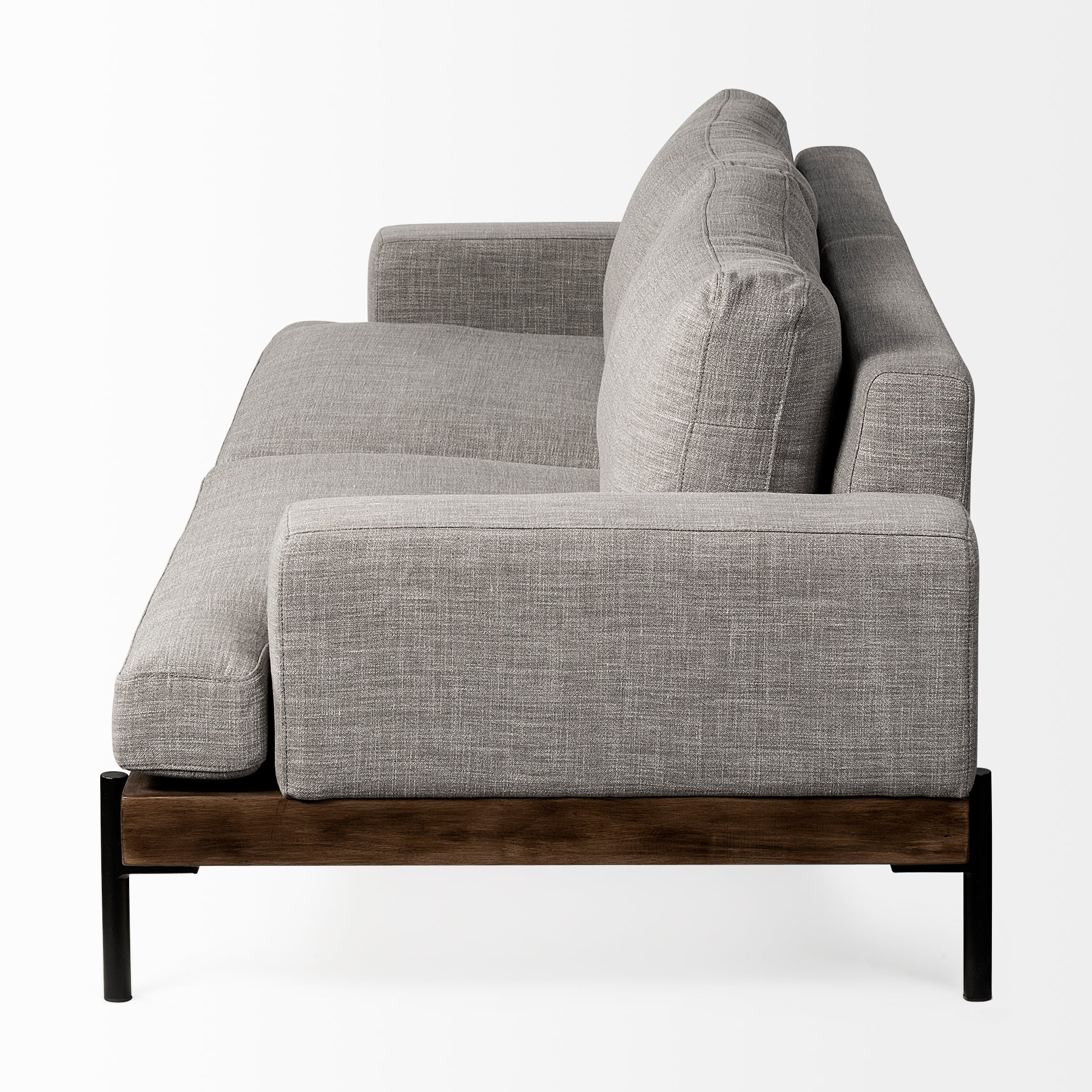 Colburne II 95" Gray Upholstered Three Seater Sofa