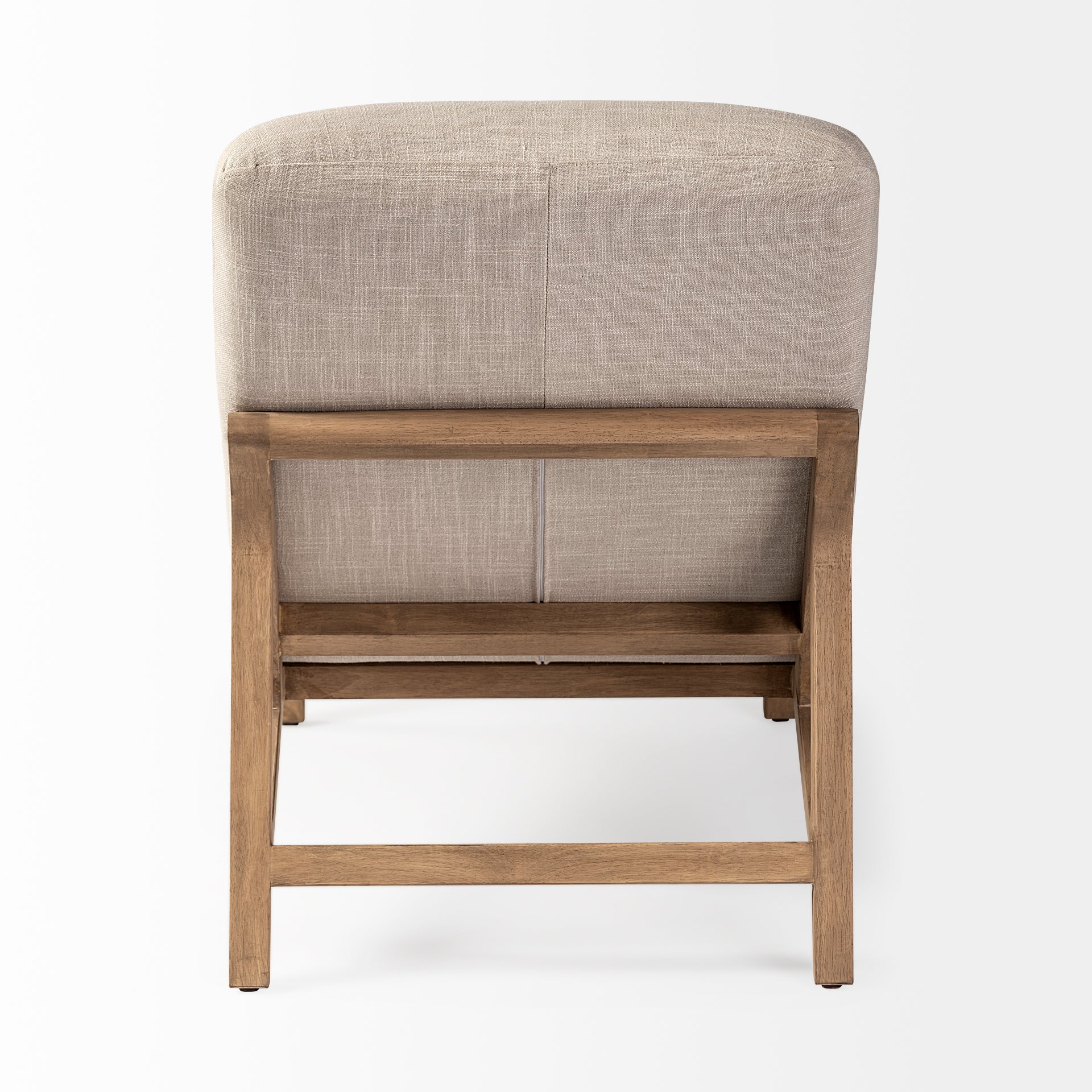 Pierre Beige Fabric Upholstered Armless Chaise Lounge Chair - Central Designs