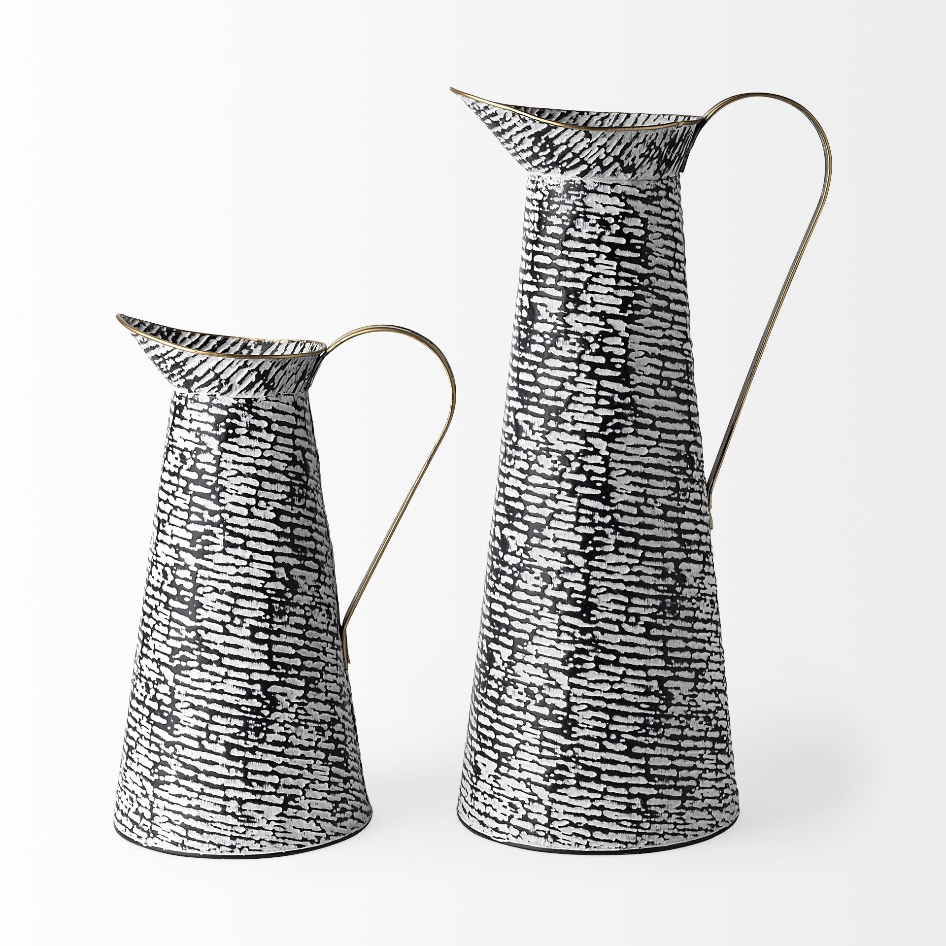 Colette Large Black/White Patterned Vase - Central Designs