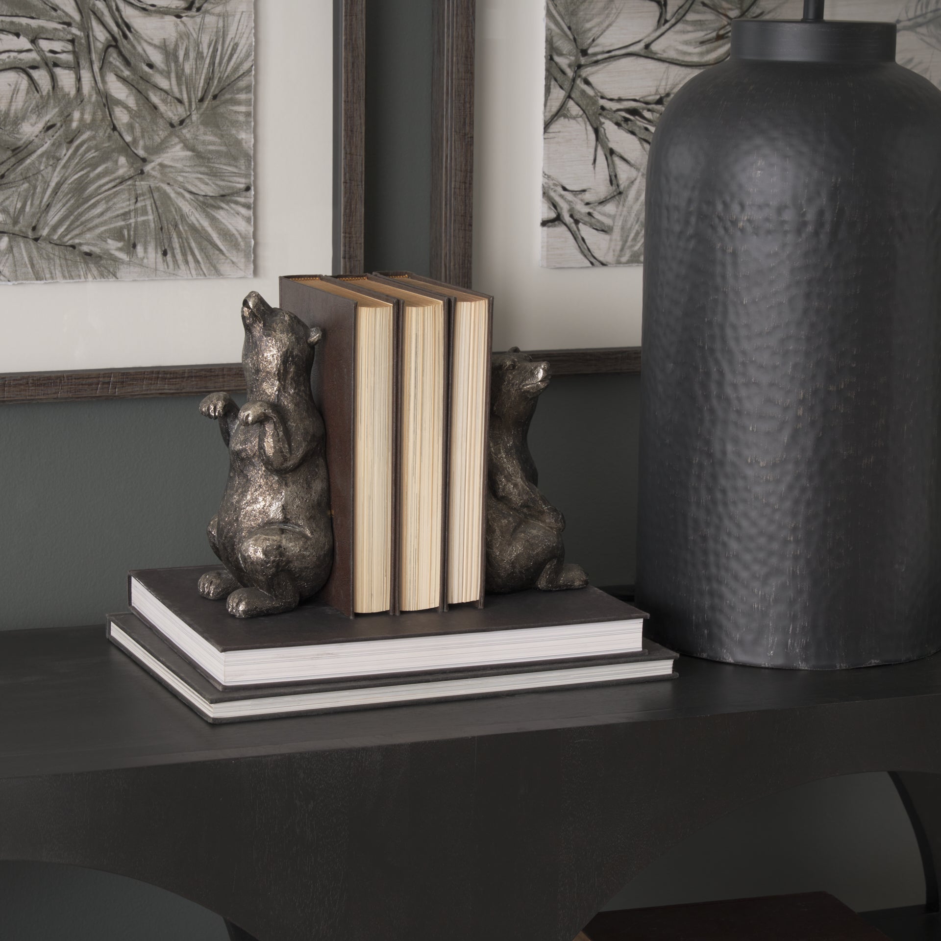 Sleuth (Set of 2) 9L x 8W Grizzly Bear Bookends - Central Designs