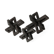 Aleph (Set of 3) Black Metal Small Medium & Large Jacks - Central Designs