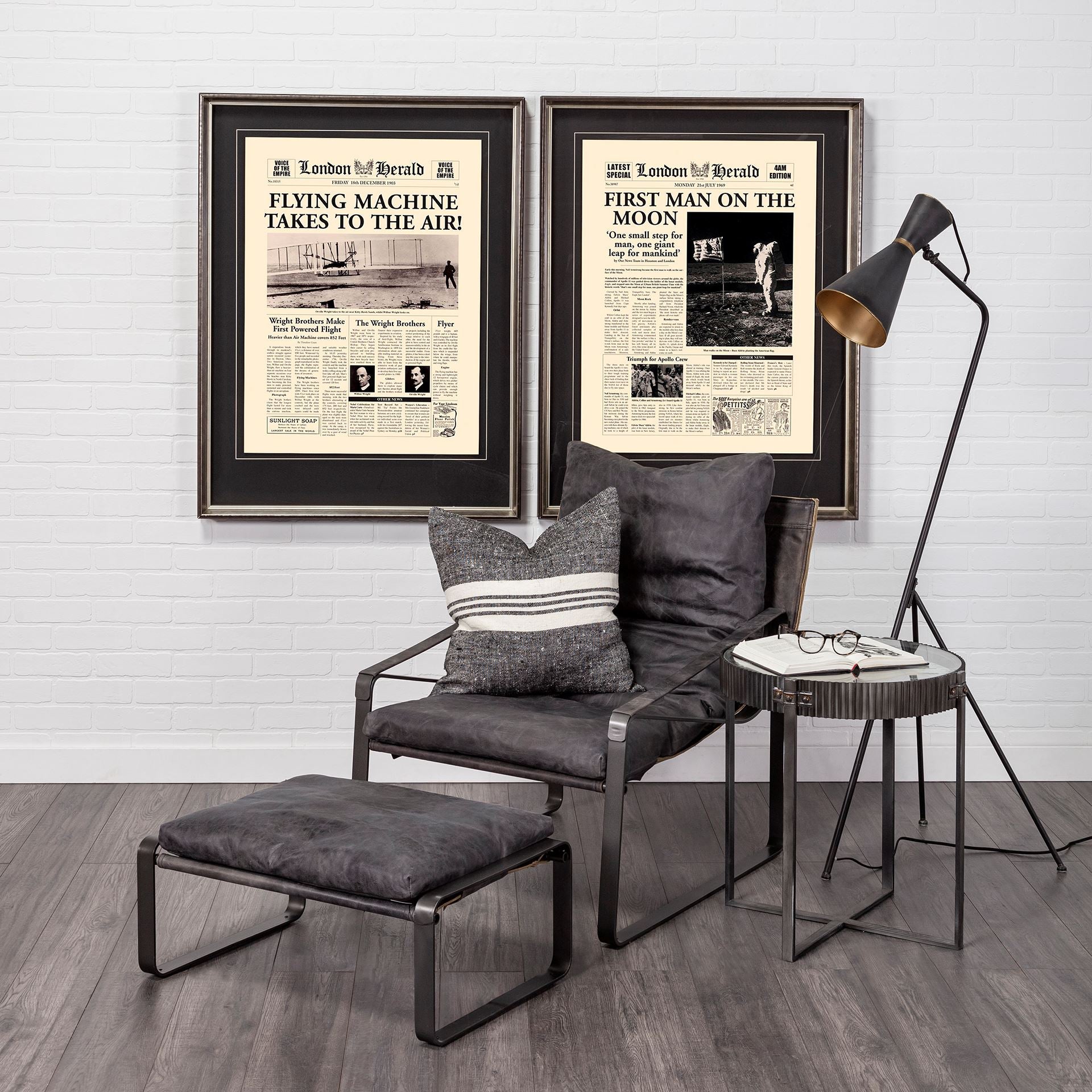 Eris III (58.3"H) Black/Brass Metal Cone Shade Floor Lamp - Central Designs