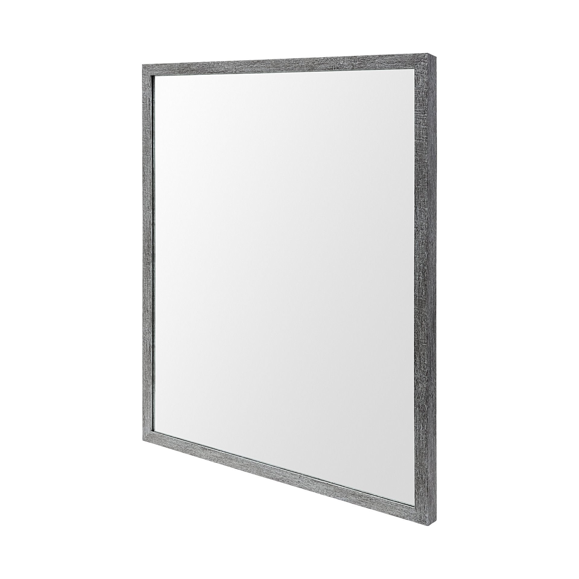 Bristol Grey 24x30 Faux Wood Frame Bathroom Vanity Mirror