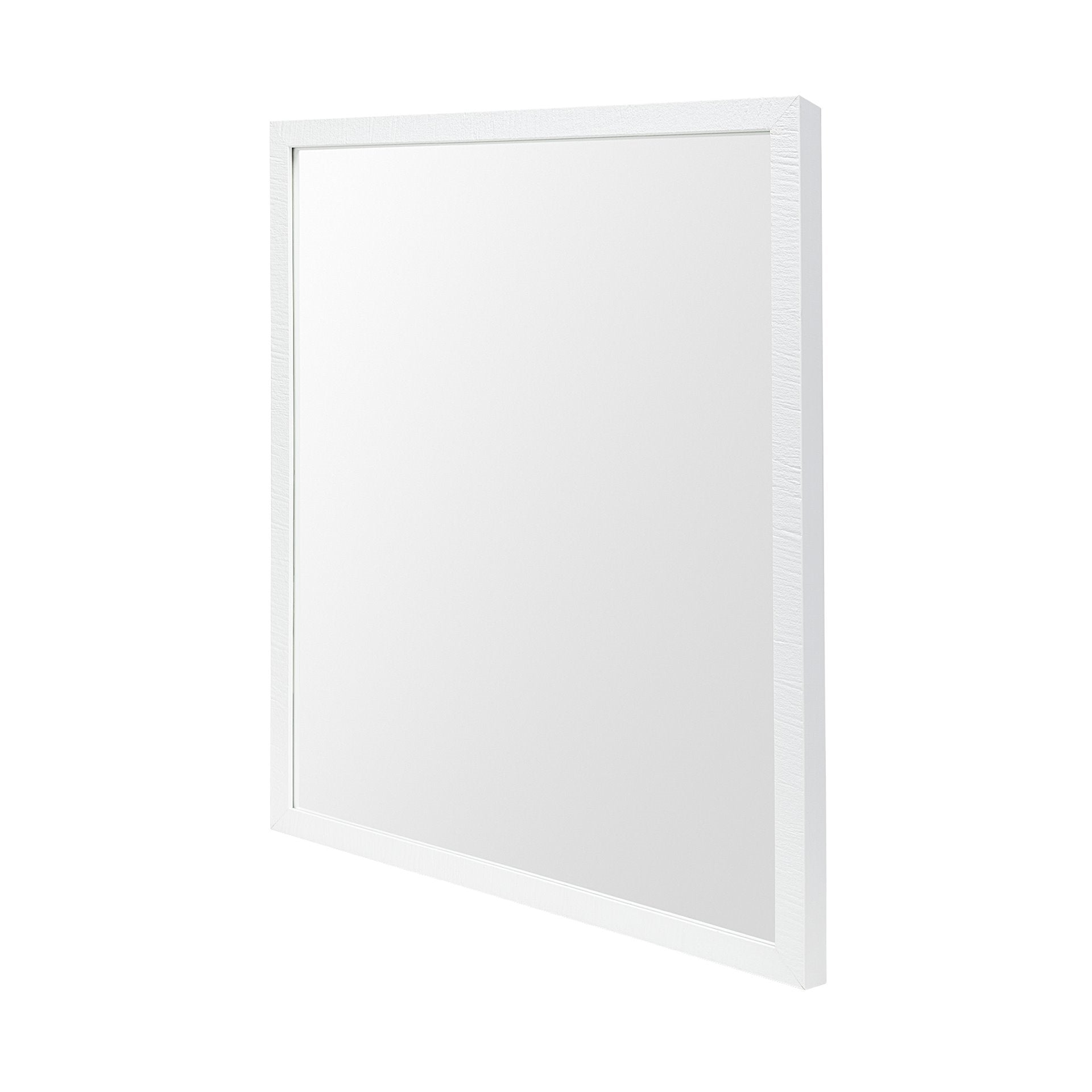 Bristol White 24x30 Faux Wood Frame Bathroom Vanity Mirror