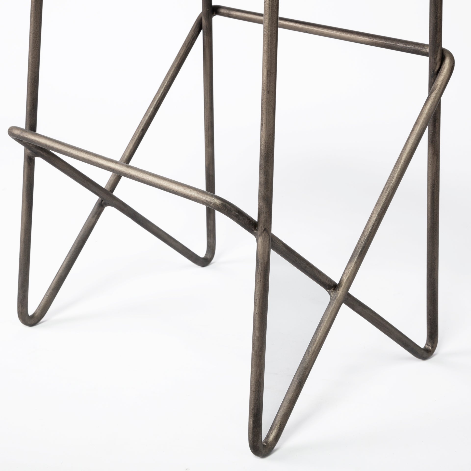 Katniss 26" Total Height Cream Fabric Seat Gold Metal Frame Counter Stool - Central Designs