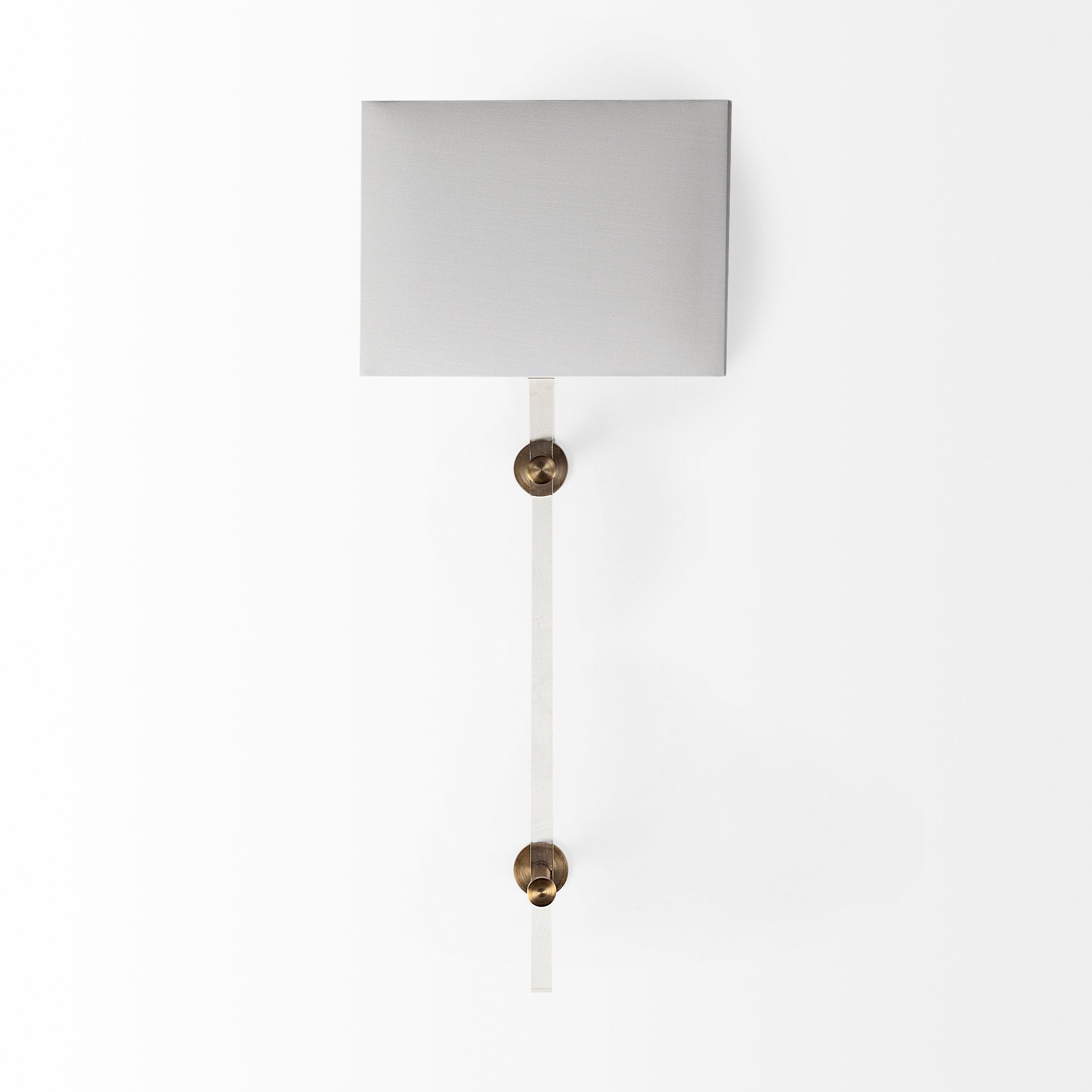 Cantabria 12x30 White Shade Brass/Acrylic Wall Sconce